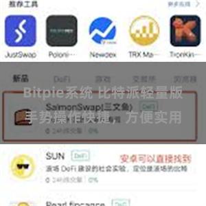 Bitpie系统 比特派轻量版手势操作快捷，方便实用