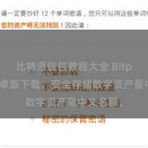 比特派钱包教程大全 Bitpie钱包安卓版下载，安全存储数字资产量中文名额。
